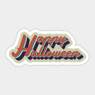 retro vintage look happy halloween typography Sticker